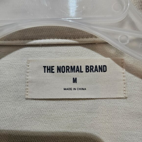 The Normal Brand Comfort Terry Trucker Jacket in Cream- medium - Picture 3 of 6